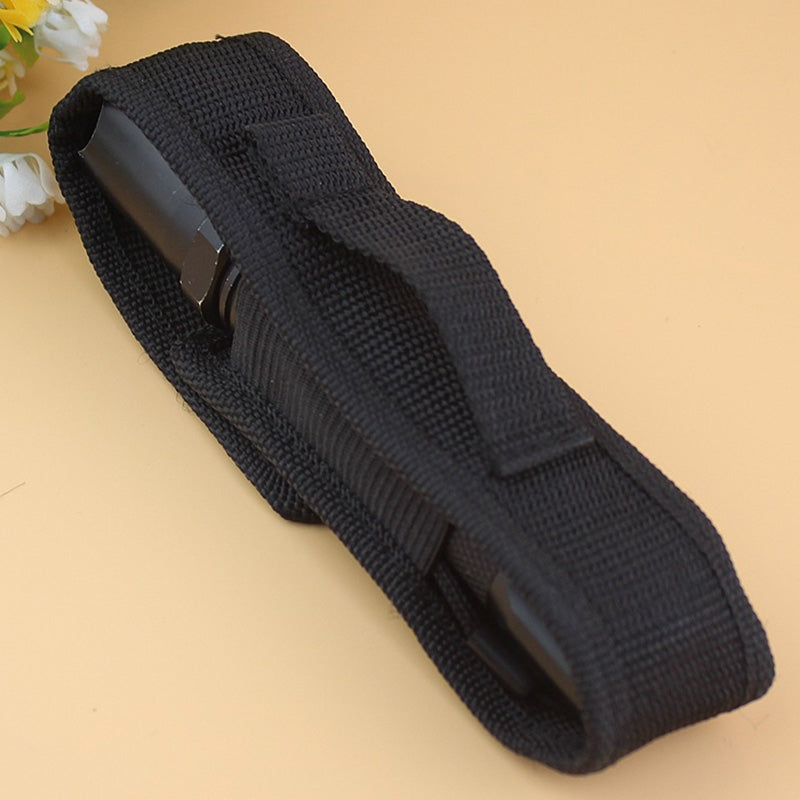 ELECTROPRIME 5 PCS Outdoor Glare Flashlight Cloth Set Portable Flashlight Nylon Cloth Cover(Black)