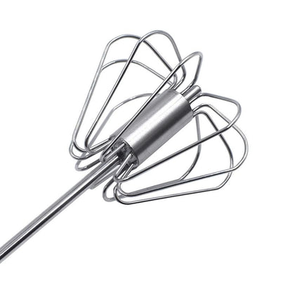ELECTROPRIME Stainless Steel Semi-automatic Stirring Press Rotary Egg Beater, 30cm, Random Color Delivery
