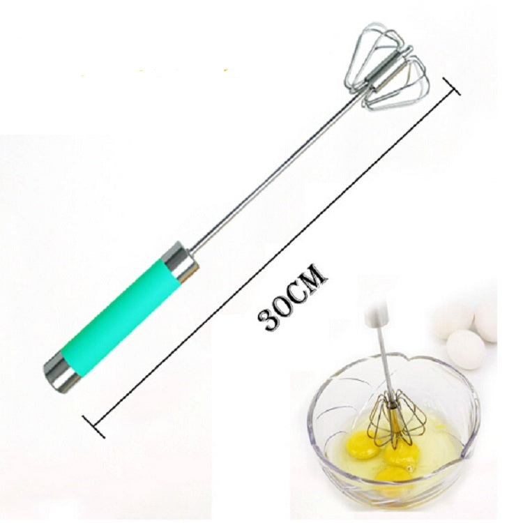 ELECTROPRIME Stainless Steel Semi-automatic Stirring Press Rotary Egg Beater, 30cm, Random Color Delivery