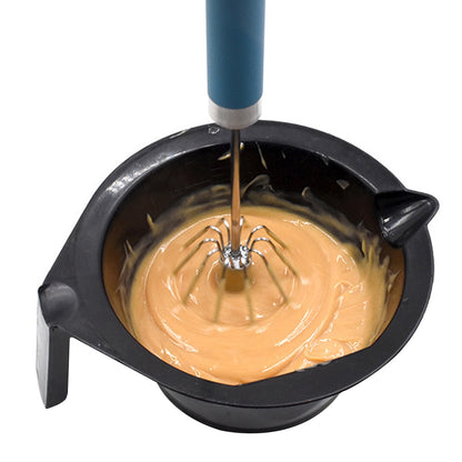 ELECTROPRIME Stainless Steel Semi-automatic Stirring Press Rotary Egg Beater, 30cm, Random Color Delivery
