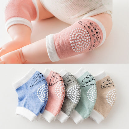 ELECTROPRIME Babys Non-slip Kneecap Cotton Knee Pad Baby Crawling Knee Pads(Khaki)