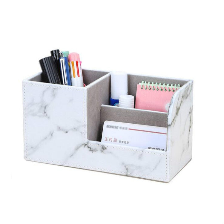 ELECTROPRIME Marble Retro Creative Office Multi-function Pen Holder Storage Box(Marble 1822)