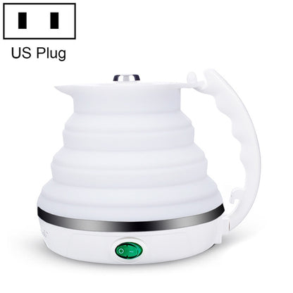 ELECTROPRIME Portable Folding Silicone Intelligent Constant Temperature Travel Camping Electric Kettle, Power cord specification:US Plug(White)