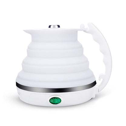 ELECTROPRIME Portable Folding Silicone Intelligent Constant Temperature Travel Camping Electric Kettle, Power cord specification:EU Plug(White)