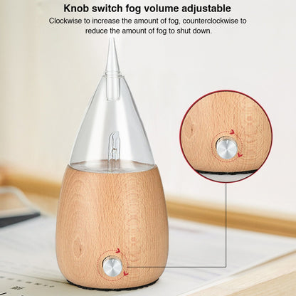 ELECTROPRIME Waterless Diffuser Essential Oil Spray Wood Glass Aromatherapy Air Humidifier, Plug Type:AU Plug(Light Wood Grain)