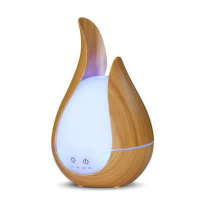 ELECTROPRIME 200ml Ultrasound Air Humidifier Aroma Essential Oil Diffuser 7 Colors LED Night Light Cool Mist Maker, Plug Type: UK  Plug(Light Wood Base)