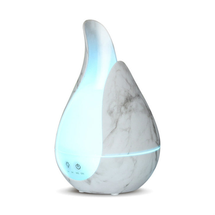 ELECTROPRIME 200ml Ultrasound Air Humidifier Aroma Essential Oil Diffuser 7 Colors LED Night Light Cool Mist Maker, Plug Type: UK  Plug(Marble Base)