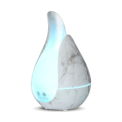 ELECTROPRIME 200ml Ultrasound Air Humidifier Aroma Essential Oil Diffuser 7 Colors LED Night Light Cool Mist Maker, Plug Type: UK  Plug(Marble Base)