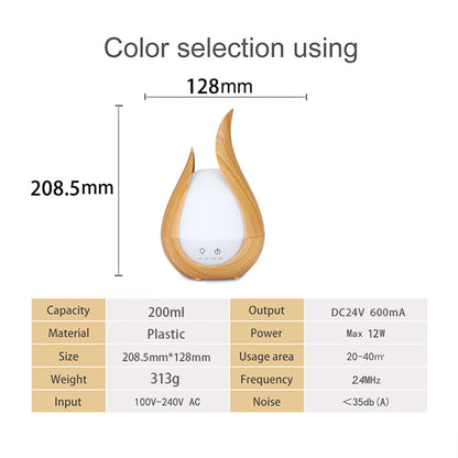 ELECTROPRIME 200ml Ultrasound Air Humidifier Aroma Essential Oil Diffuser 7 Colors LED Night Light Cool Mist Maker, Plug Type: UK  Plug(Marble Base)