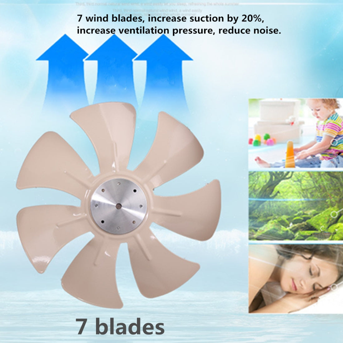 ELECTROPRIME 10 inch 220V Exhaust Fan High Speed Air Extractor Window Ventilation Industrial Wall Fan, CN Plug