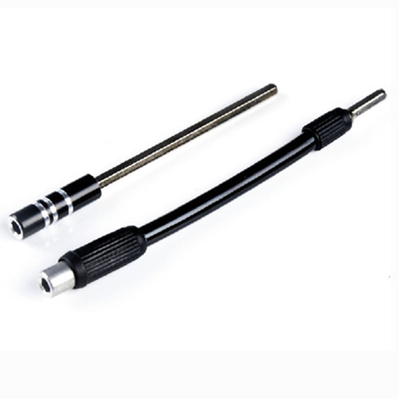 ELECTROPRIME Hexagonal Drive Bit Bending Universal Hose Post Screwdriver Long Rod(Black)