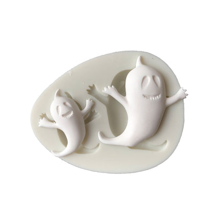 ELECTROPRIME Halloween Series Ghost Silicone Mold Fondant DIY Soft Clay Mold