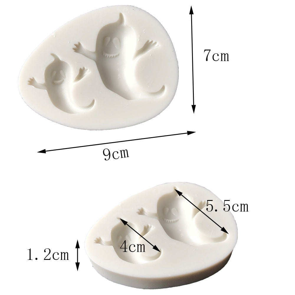 ELECTROPRIME Halloween Series Ghost Silicone Mold Fondant DIY Soft Clay Mold