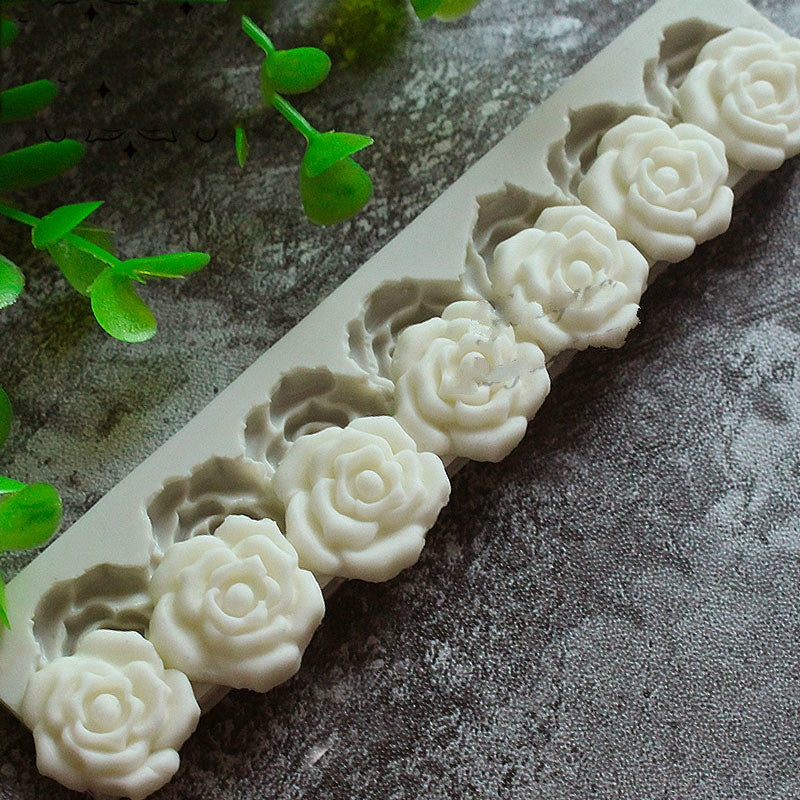 ELECTROPRIME 5 PCS Rose Flower Silicone Mold Fondant Cake Decorating Tools Baking Tools