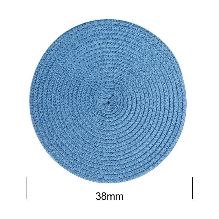 ELECTROPRIME PP Environmentally Friendly Hand-woven Placemat Insulation Mat Decoration, Size:38cm(Bright Yellow)