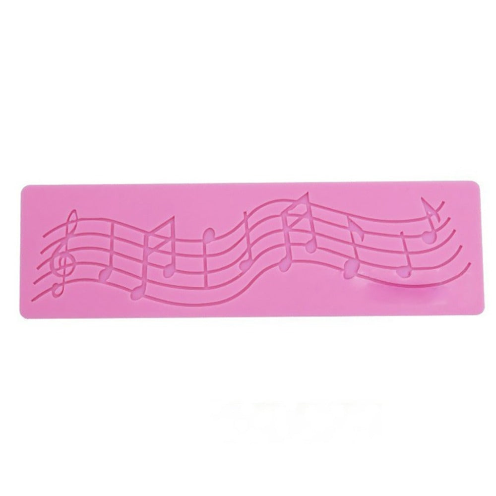 ELECTROPRIME 2 PCS Note Cake Decoration Silicone Mould Fondant Cake Tool Baking DIY Mould