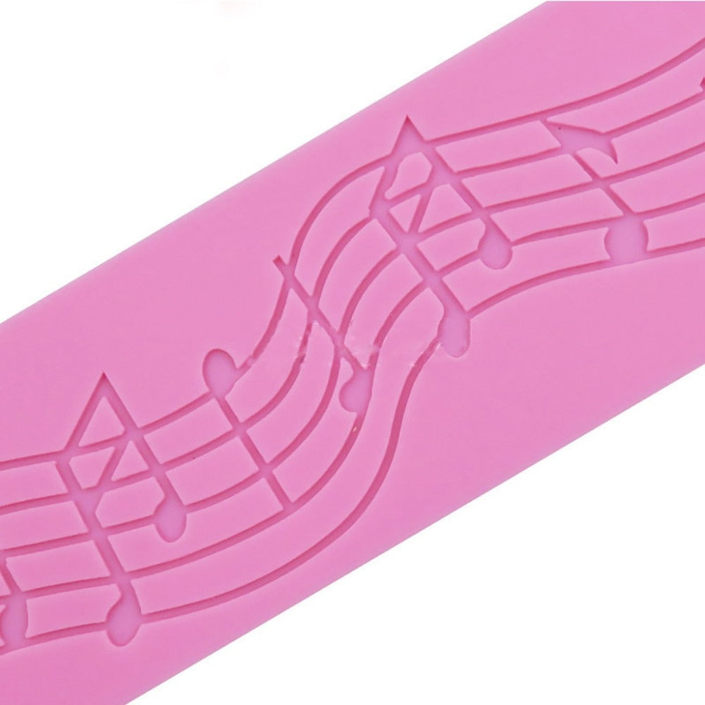 ELECTROPRIME 2 PCS Note Cake Decoration Silicone Mould Fondant Cake Tool Baking DIY Mould