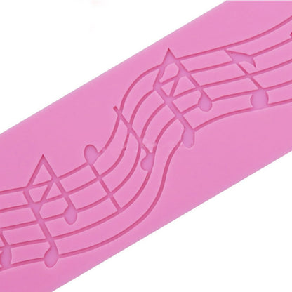 ELECTROPRIME 2 PCS Note Cake Decoration Silicone Mould Fondant Cake Tool Baking DIY Mould