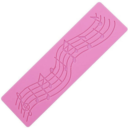 ELECTROPRIME 2 PCS Note Cake Decoration Silicone Mould Fondant Cake Tool Baking DIY Mould