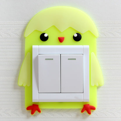 ELECTROPRIME Luminous Switch Stickers Protection Cover Wall Stickers Creative Living Room Bedroom Lamp Wall Socket Decorative Cover(Pheasant)