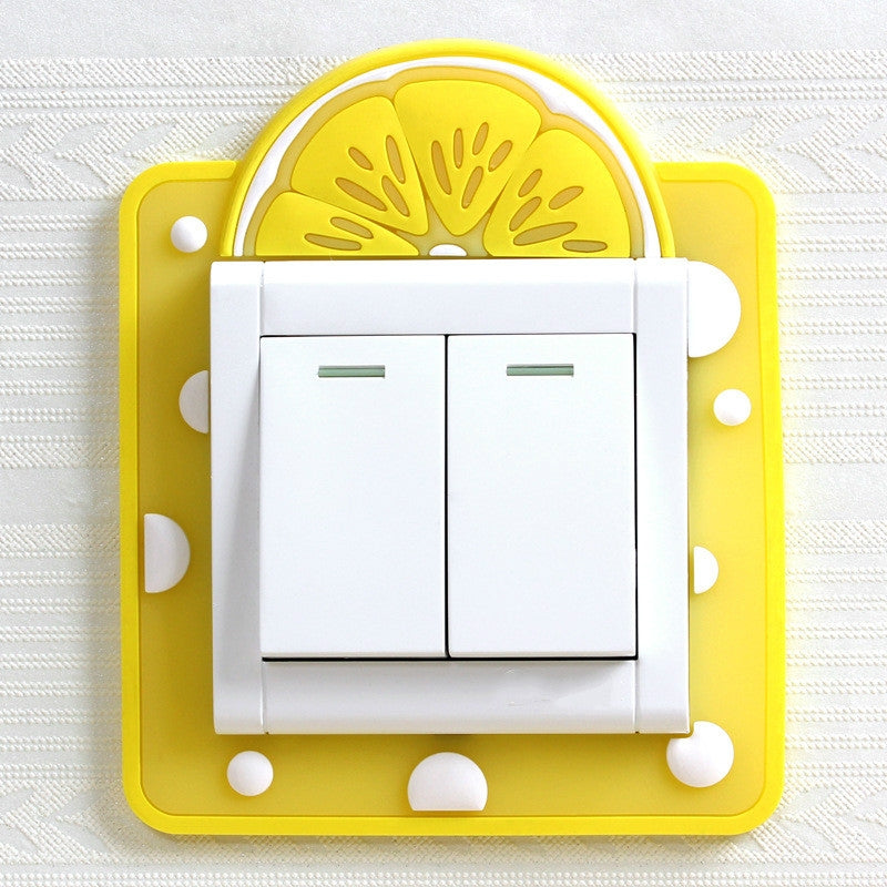 ELECTROPRIME Luminous Switch Stickers Protection Cover Wall Stickers Creative Living Room Bedroom Lamp Wall Socket Decorative Cover(Orange)