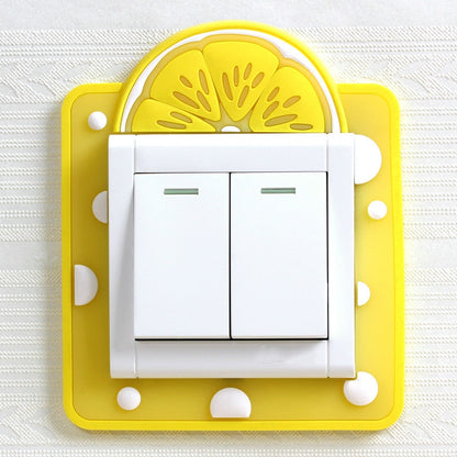 ELECTROPRIME Luminous Switch Stickers Protection Cover Wall Stickers Creative Living Room Bedroom Lamp Wall Socket Decorative Cover(Orange)