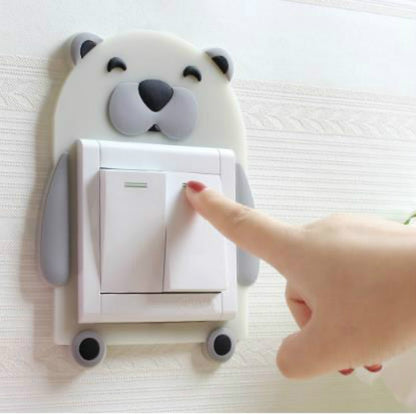ELECTROPRIME Luminous Switch Stickers Protection Cover Wall Stickers Creative Living Room Bedroom Lamp Wall Socket Decorative Cover(Panda)