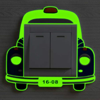 ELECTROPRIME Luminous Switch Stickers Protection Cover Wall Stickers Creative Living Room Bedroom Lamp Wall Socket Decorative Cover(Panda)