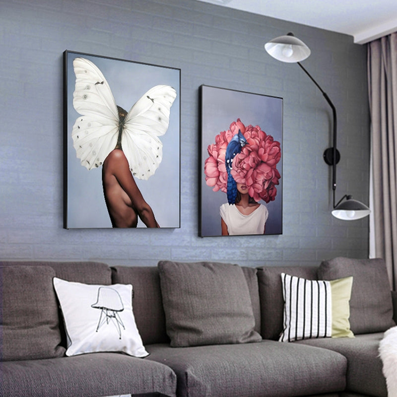 ELECTROPRIME Creative Wall Art Printing Canvas Frameless Home Bedroom Decoration Painting, Size:30×40cm(1)
