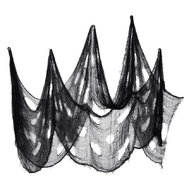 ELECTROPRIME Halloween Horror Decorations Gauze Haunted House Scene Arrangement Props, Type:Black Hole Cloth