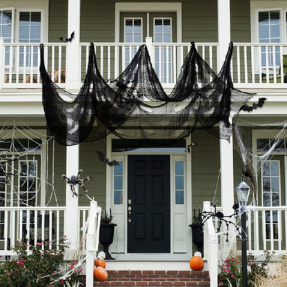 ELECTROPRIME Halloween Horror Decorations Gauze Haunted House Scene Arrangement Props, Type:Black Hole Cloth