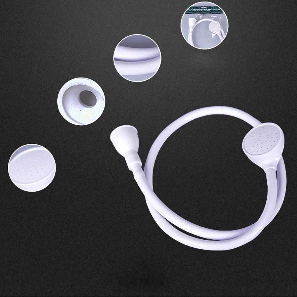 ELECTROPRIME Pet Shower Multifunctional Simple Sink Nozzle Cleaning Shower Supplies(White)