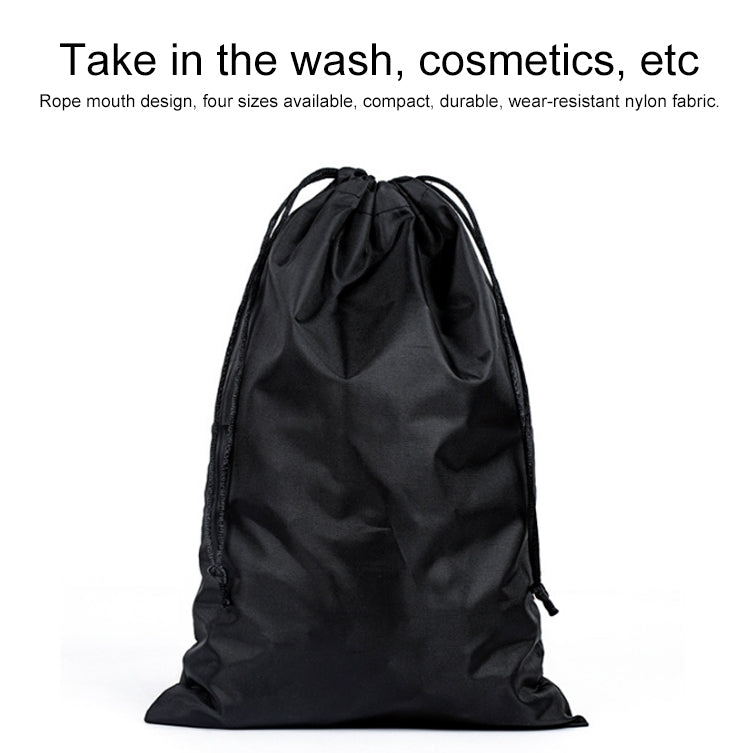 ELECTROPRIME 4 in 1 Portable Nylon Waterproof Travel Storage Bag Drawstring Beam Pocket Clothing Storage Bag, Size:34cmx39cm(Coffee)