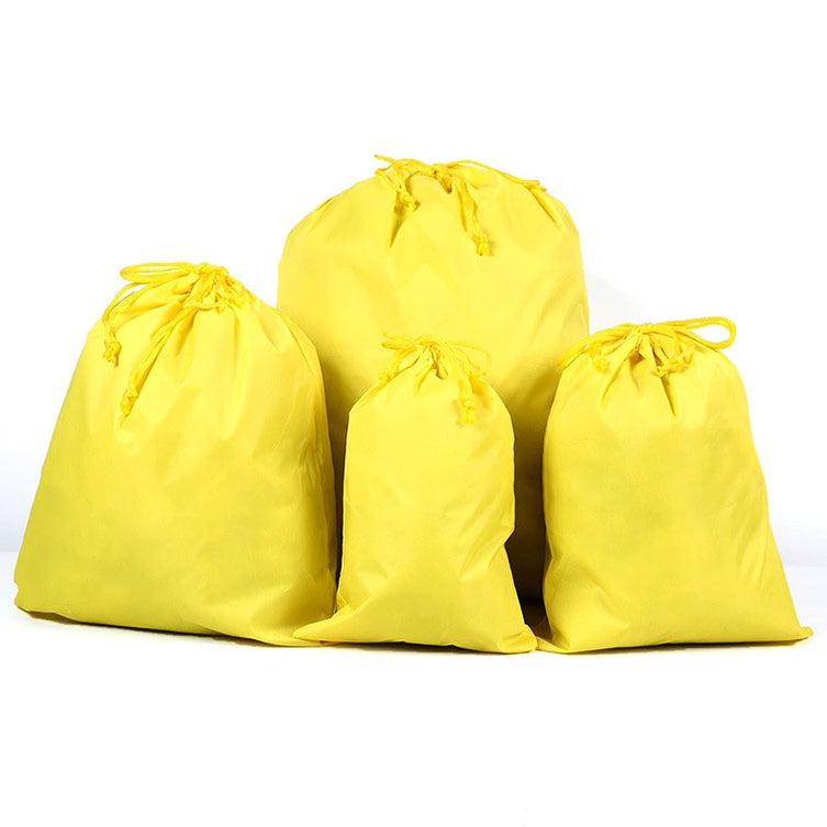 ELECTROPRIME 4 in 1 Portable Nylon Waterproof Travel Storage Bag Drawstring Beam Pocket Clothing Storage Bag, Size:46cmx57cm(Yellow)