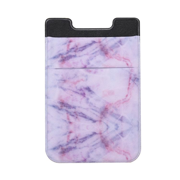 ELECTROPRIME Marble Pattern Road Stretch Phone Back Plastic Card Holder Sticky Phone Clip(Purple  )