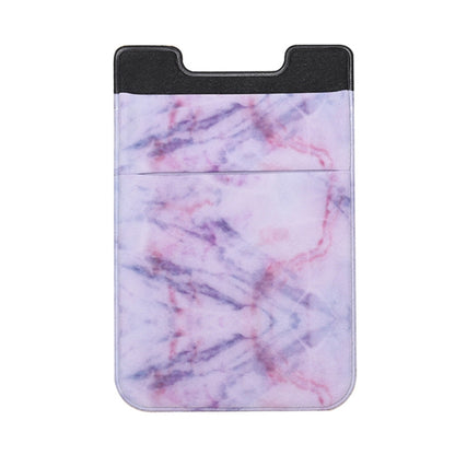 ELECTROPRIME Marble Pattern Road Stretch Phone Back Plastic Card Holder Sticky Phone Clip(Purple  )