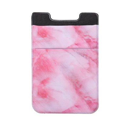 ELECTROPRIME Marble Pattern Road Stretch Phone Back Plastic Card Holder Sticky Phone Clip(Red)