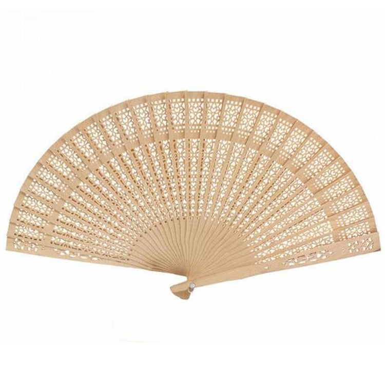 ELECTROPRIME Ancient Style Fragrant Wood Fan Folding Fan Dance Fan Solid Craft Fan, Size:8 inch