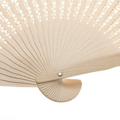 ELECTROPRIME Ancient Style Fragrant Wood Fan Folding Fan Dance Fan Solid Craft Fan, Size:8 inch