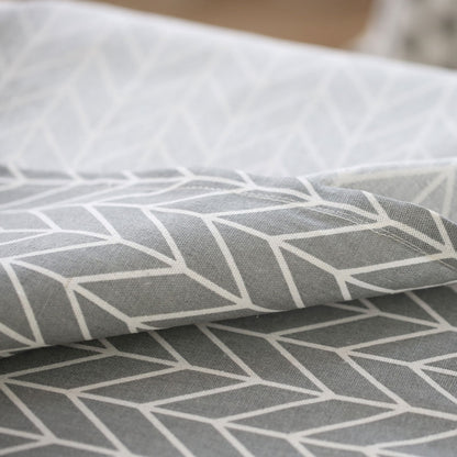 ELECTROPRIME Literary Fresh Geometric Cotton Linen Tablecloth Gray Arrow Rectangular Coffee Table Cloth Desk Cloth, Size:60x60cm