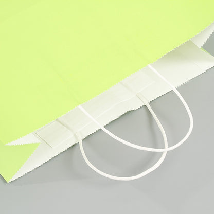 ELECTROPRIME 10 PCS Elegant Kraft Paper Bag With Handles for Wedding/Birthday Party/Jewelry/Clothes, Size:32x25x11cm(Light Green)