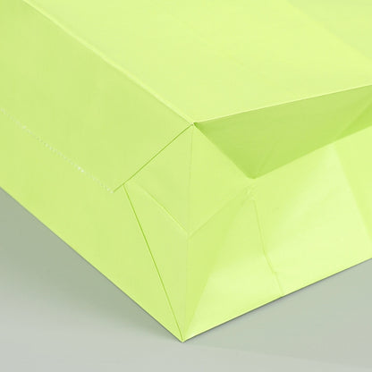 ELECTROPRIME 10 PCS Elegant Kraft Paper Bag With Handles for Wedding/Birthday Party/Jewelry/Clothes, Size:32x25x11cm(Light Green)