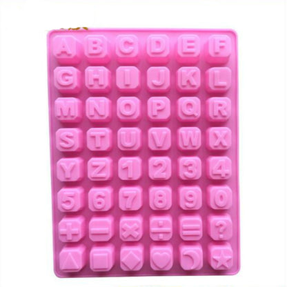 ELECTROPRIME Stars Shape English Alphabet Silicone Chocolate Mold DIY Ice Handmade Soap Mold