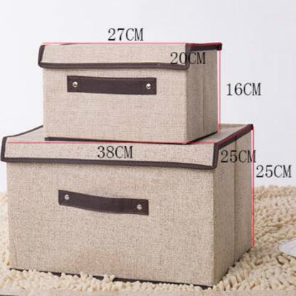 ELECTROPRIME 2 in 1 Cotton Fabric Cube Storage Box Embroidery Laundry Basket Cupboard Showcase Holder Toys Organizer(Gray)
