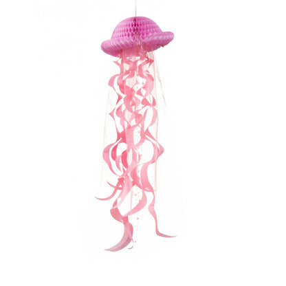 ELECTROPRIME Honeycomb Jellyfish Pastel Mermaid Party Birthday Party Decorations Hanging(Pink)