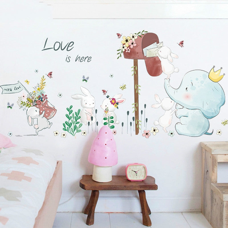 ELECTROPRIME Cartoon Cute Children Room Bedside Kindergarten Layout Decorative Wall Stickers