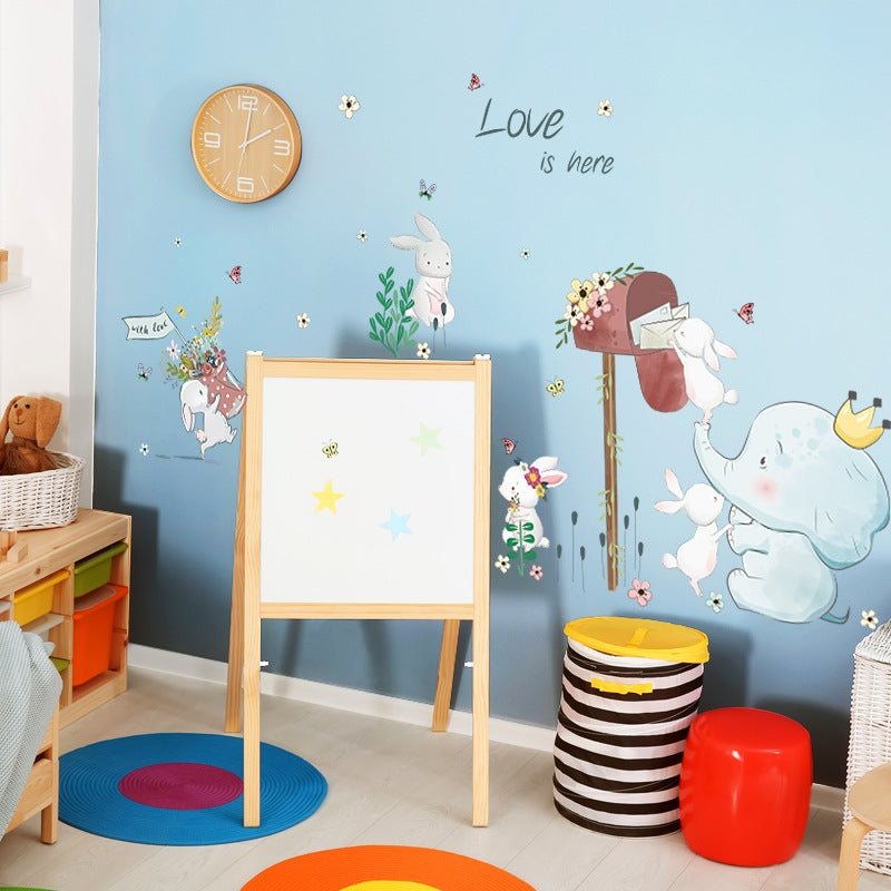 ELECTROPRIME Cartoon Cute Children Room Bedside Kindergarten Layout Decorative Wall Stickers