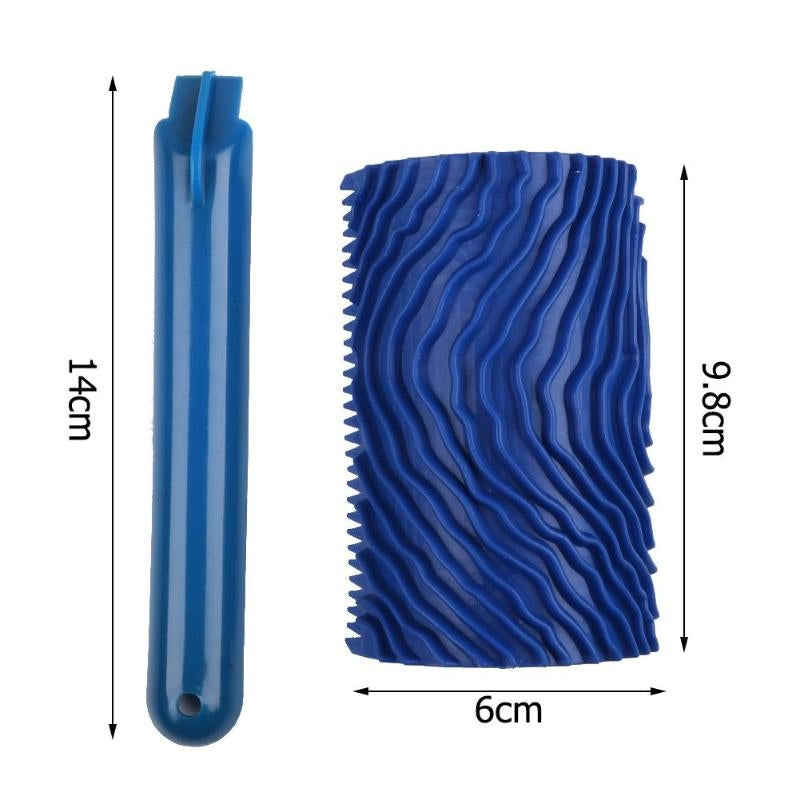 ELECTROPRIME ZZ0033 Plastic Handle Wood Grain Brush Wall with Imitation Wood Embossed Wall Art Brush