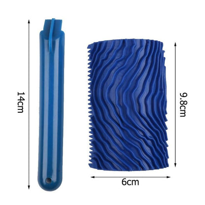 ELECTROPRIME ZZ0033 Plastic Handle Wood Grain Brush Wall with Imitation Wood Embossed Wall Art Brush