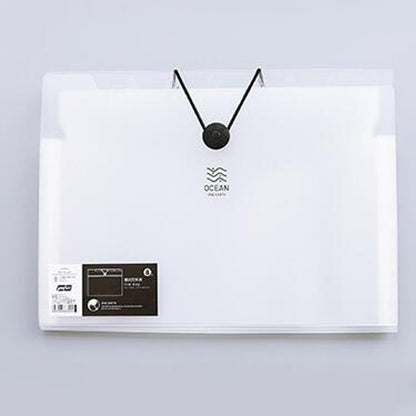 ELECTROPRIME Multi-layer Buckle Matte Transparent Folder Information Booklet 12 Layer, Specification:A4